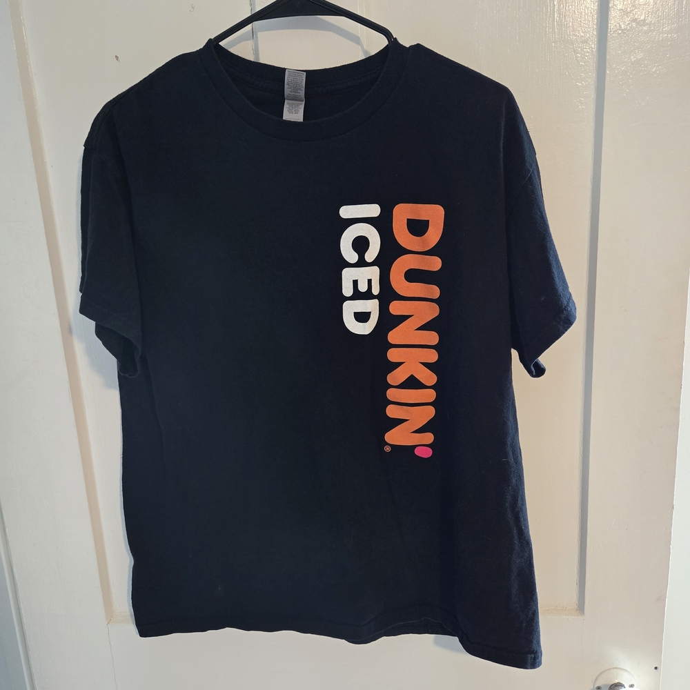 Dunkin Donuts Black‎ Short Sleeve Tee, Size Large